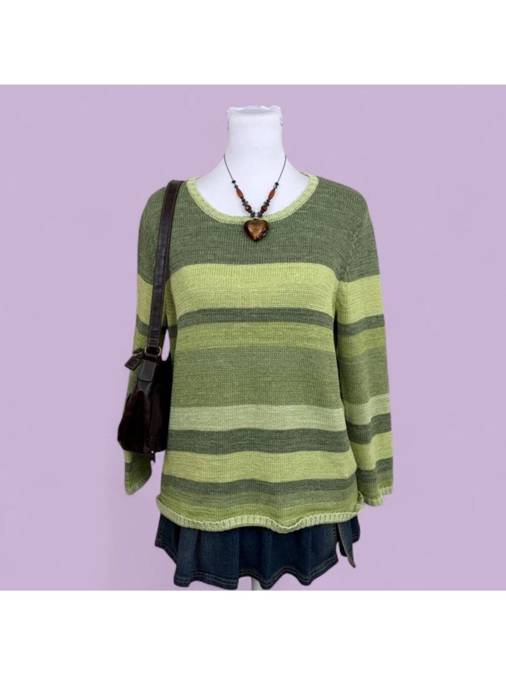 y2k striped granola girl sweater